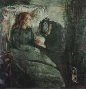 Edvard Munch The Children is ill painting